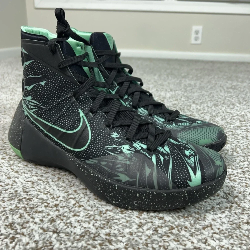 Nike Shoes Mens Size 10.5 Black Glow Hyperdunk 2015 Basketball High Top Sneakers